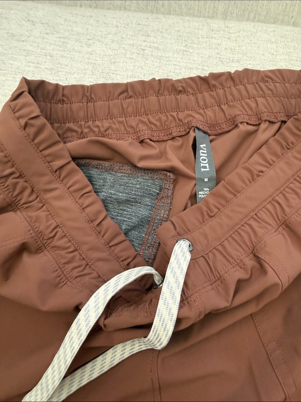 Vuori Women's Miles Chestnut Rust Jogger Track Pants with Drawstring - Picture 3 of 5